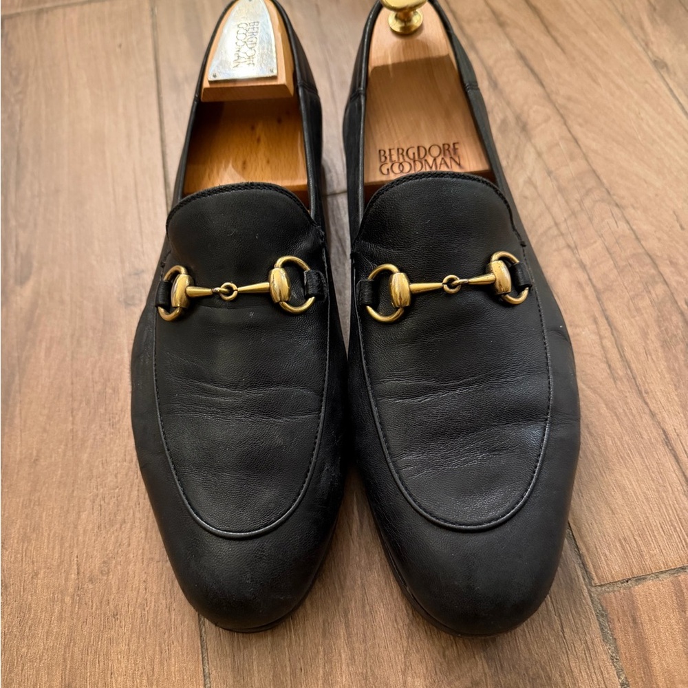 Men’s Gucci Black Leather Horsebit Loafers